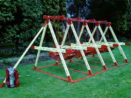 A 4 bay set of our victorian swing boats.